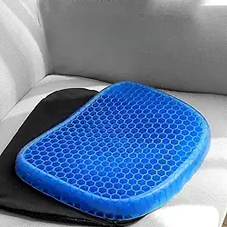 Almofada Cóccix Ortopédica Assento em Gel de Silicone Lavável para Coluna Hemorroida Escritório Carro Mundo F&s