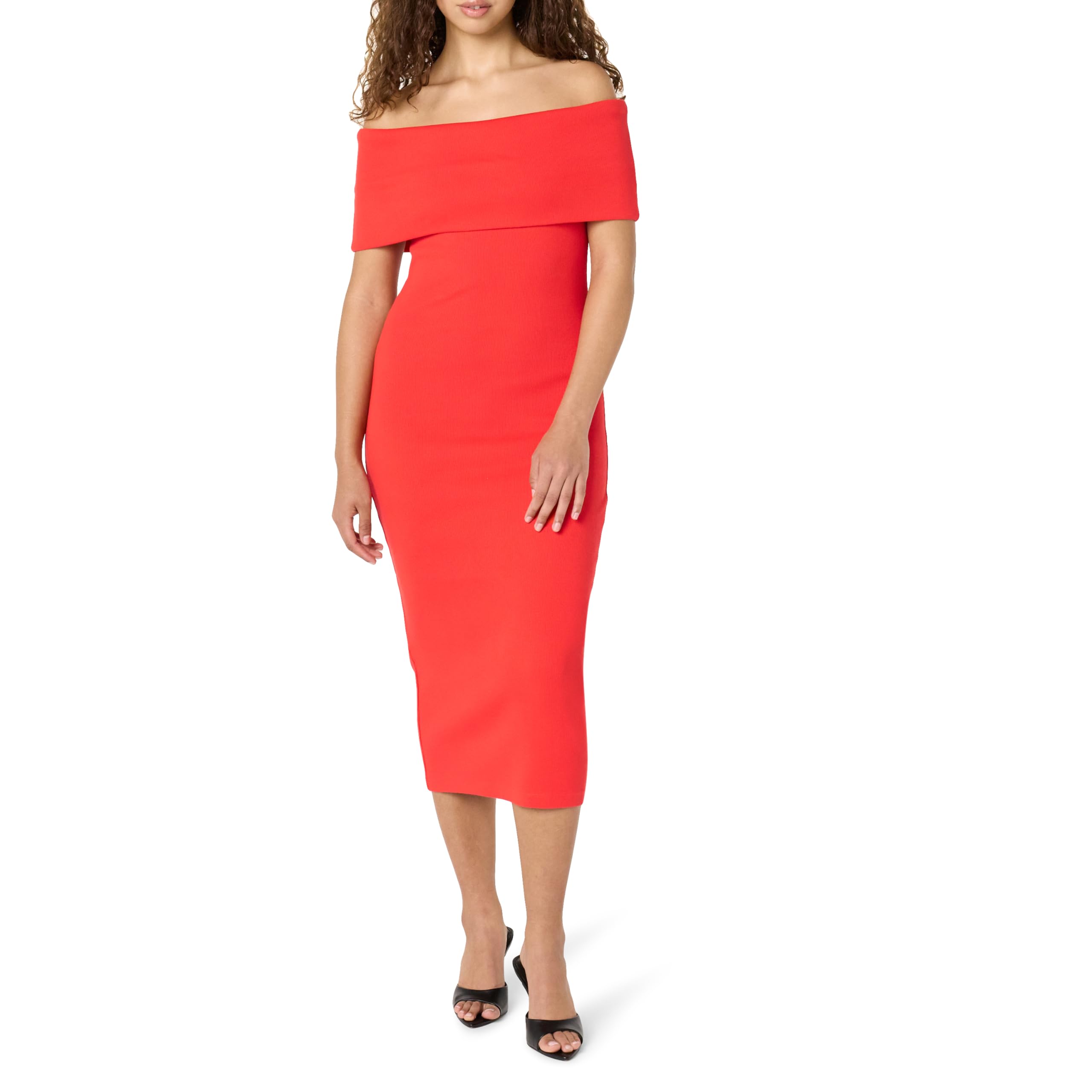 The Drop Women's Lora Off The Shoulder Midi Sheath Dress for Casual Occasions
| The Drop Women's Lora Off The Shoulder 