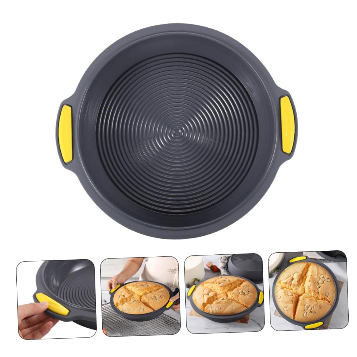 SOLUSTRE Molde De Para Hornear Pasteles Resistente Altas Para Bizcochos y Pan Diseño Antiadherente Para Repostería Casa