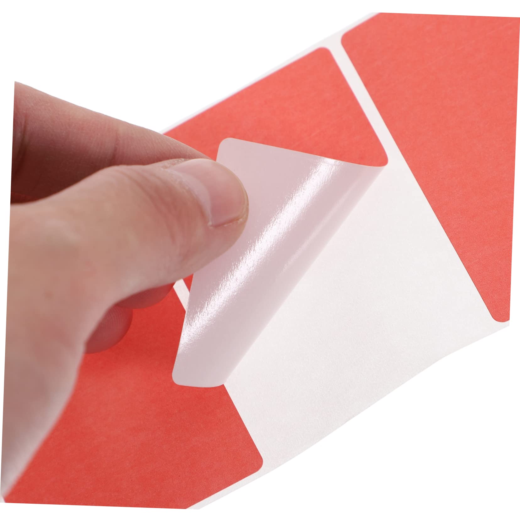 NUOBESTY 4 Stück Thermoetiketten Rot Selbstklebend Wasserfest Ölbeständig Für Etikettendrucker Büro Küche Milchtee Laden Blanko Aufkleber