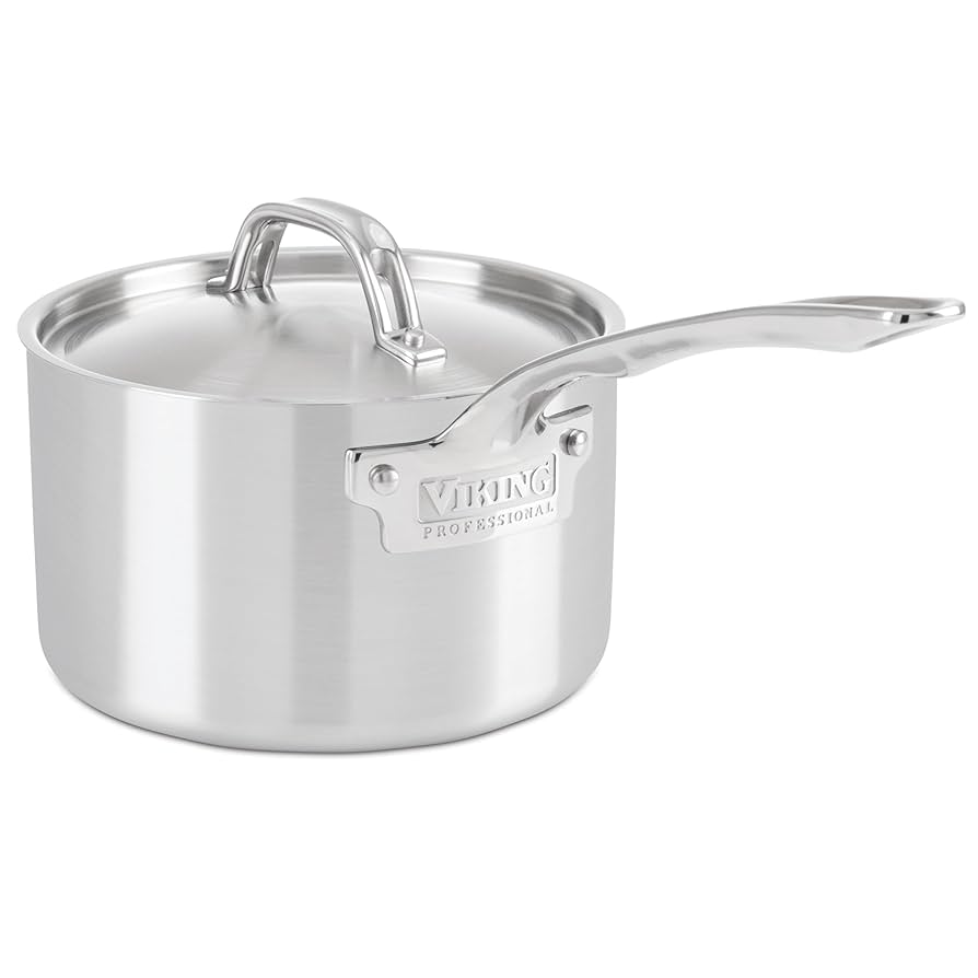 Viking 両手鍋 Amazon | バイキング 専門 5 層 鍋 、 3 クォート、 シルバー し