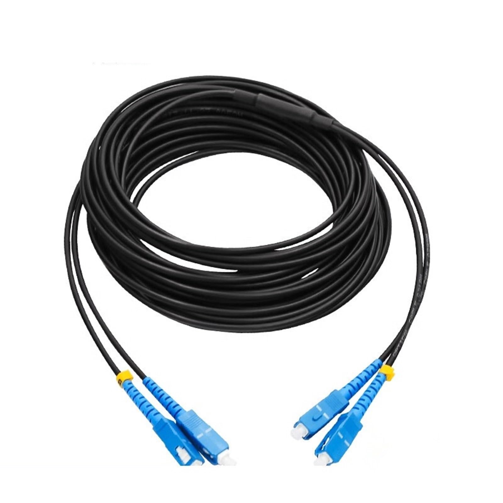 Câble de brassage blindé à fibre optique extérieure LSZH, monomode SC-SC/FC/LC, 2 cœurs, duplex, longueur 100 m, 120 m ou 150 m.(LC-LC 120m)