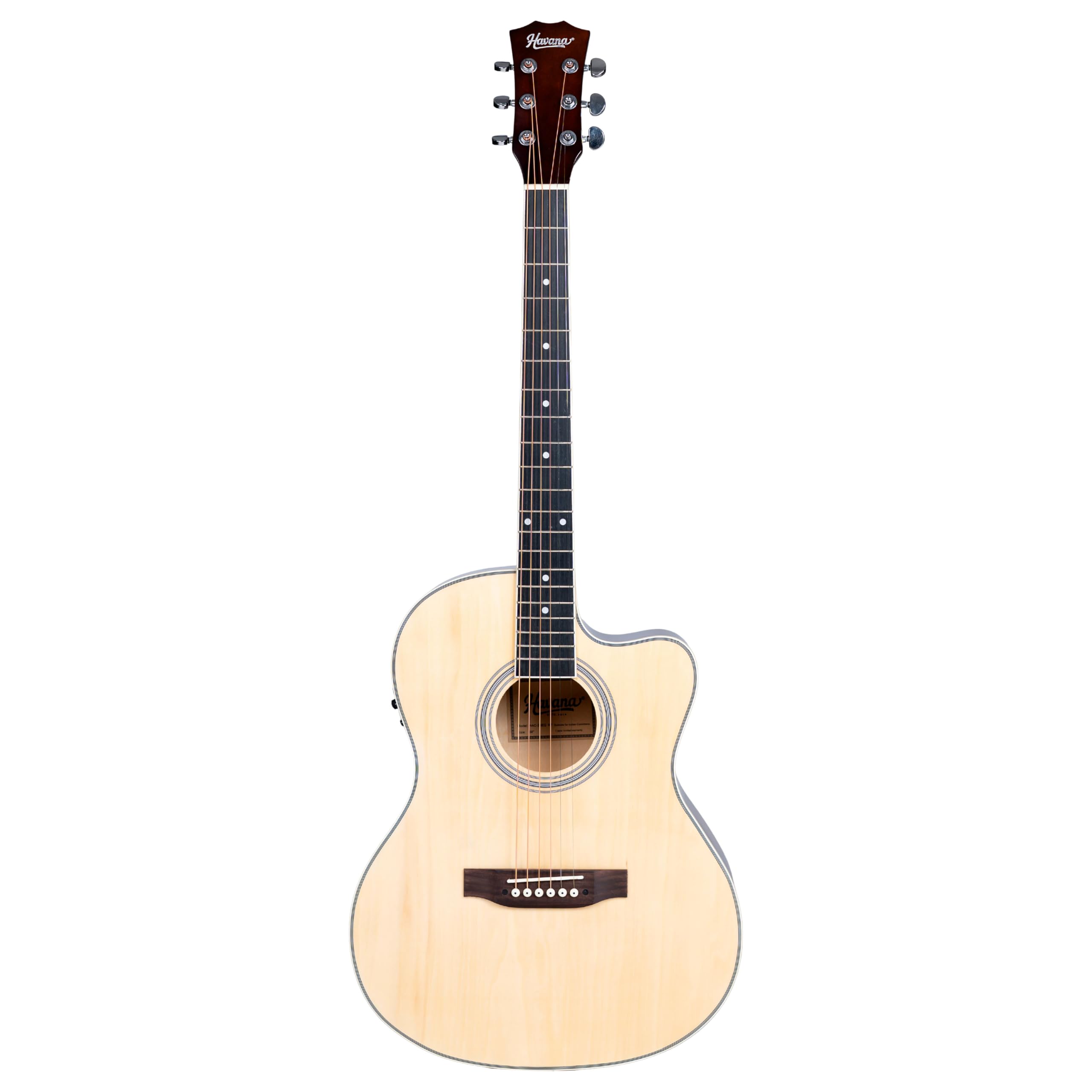 HAC-39 EQ NT 39-inch Semi-Acoustic Guitar with Fishman Isys+ Preamp - Natural Glossy Finish - Spruce Top & Basswood Body - Climate-Adapted for India - Built-in Tuner & Dual Action Truss Rod-picture-25