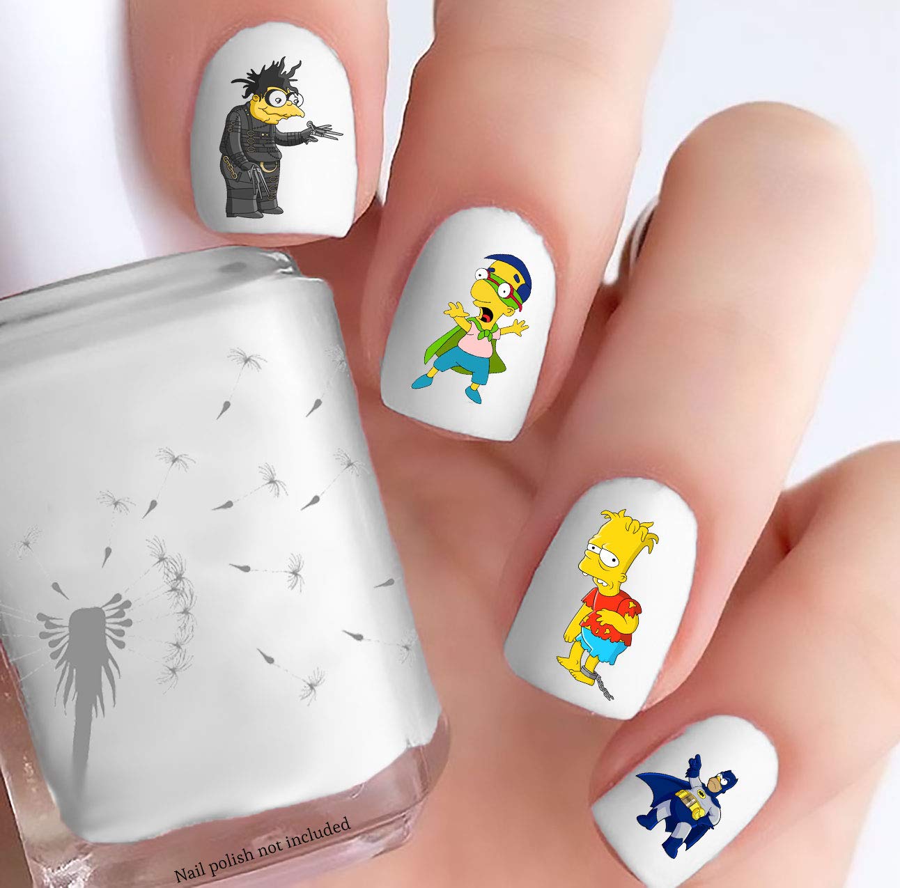 Amazon Com Simpsons Style Halloween Nail Decals Clear Water Slide Beauty Personal Care
