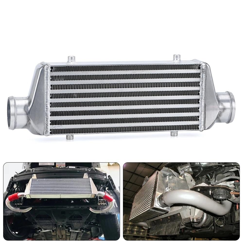 Chłodnica powietrze-powietrze 320 * 140 * 65mm Uniwersalny Turbo Montowany z przodu Intercooler Bar & Plate 2,5”Wlot Wylot Wyścigi Aluminium