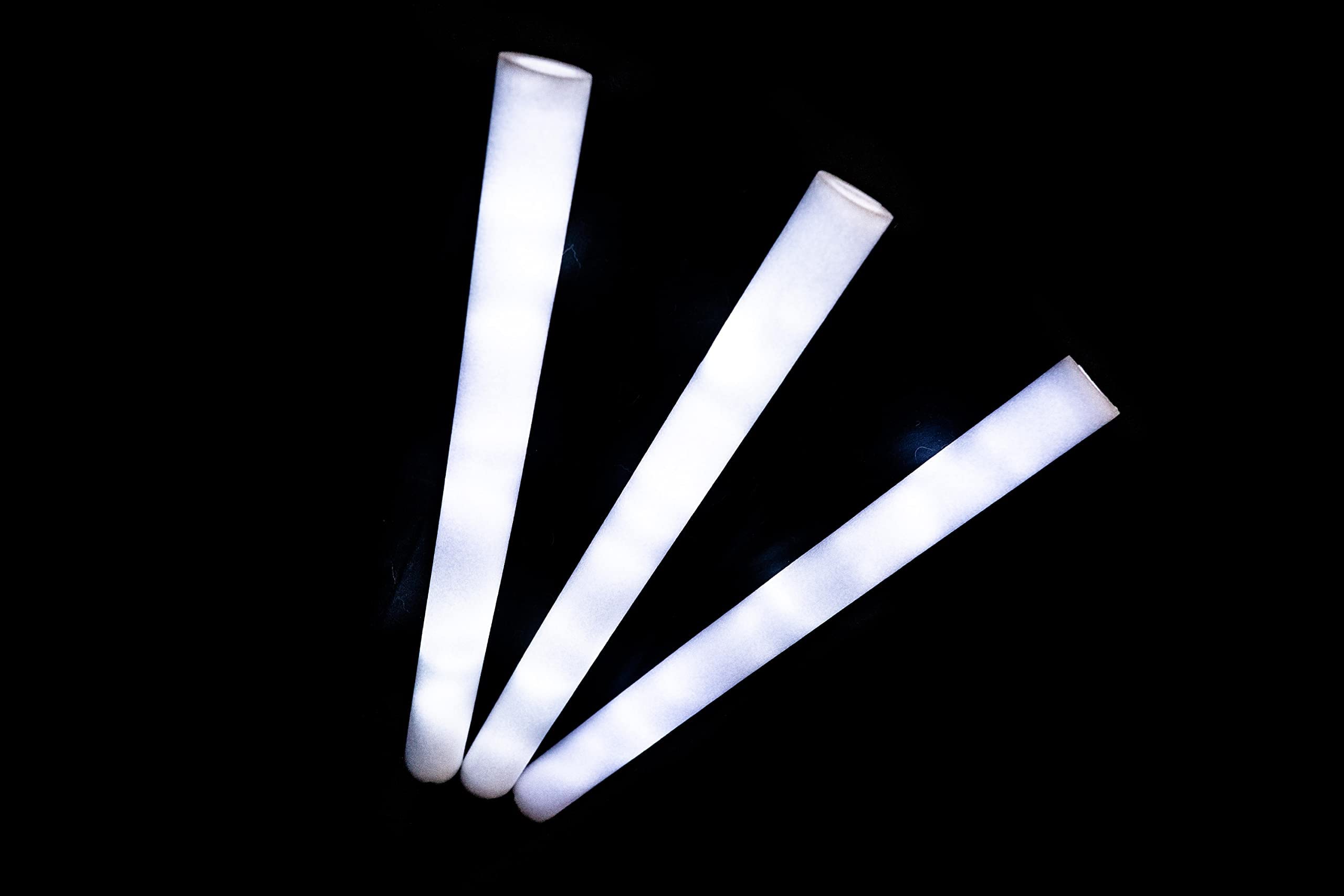 100 LED Foam Stick Bulk - White Light 3 Flashing Modes- Great for Wedding, Birthday, Party, Event, Promotion