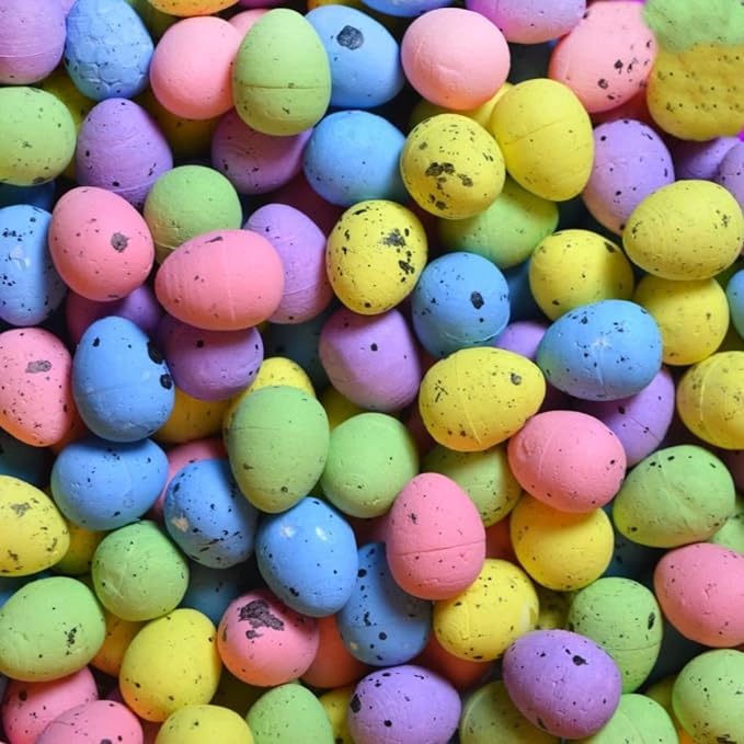 CONCEPT4U® 100 Mulitcolour Mini Speckled Mini Easter Eggs Hat Bonnet Party Decoration Art Craft Fun Gift School Parade