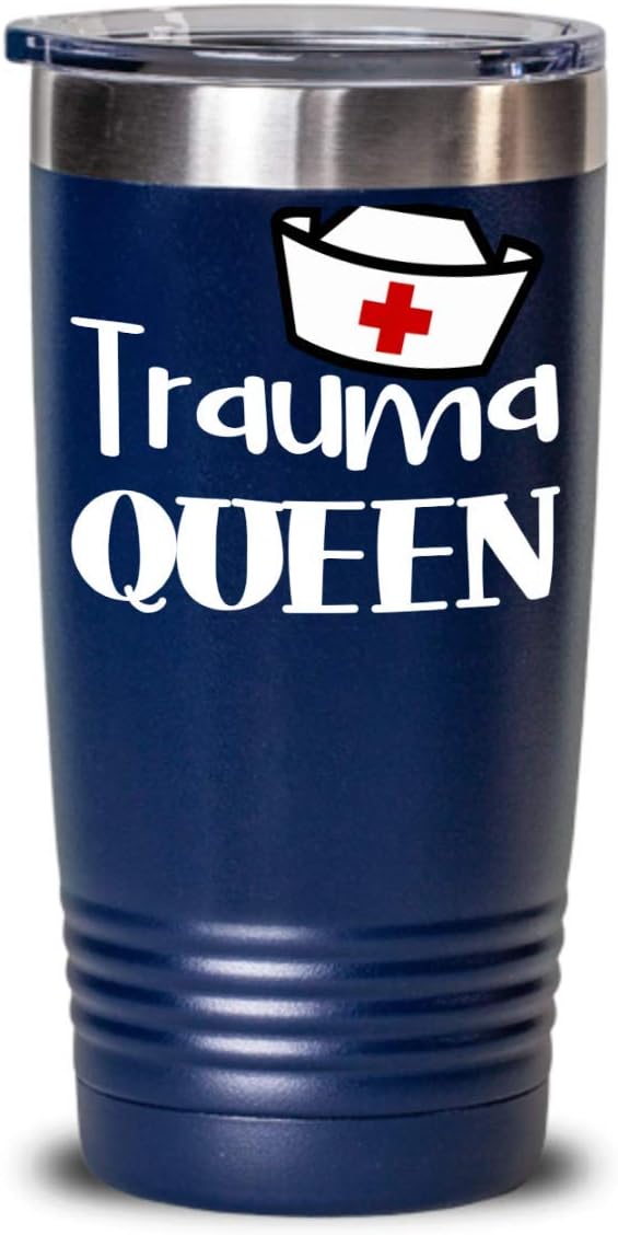 Trauma Nurse Mug Queen Tumbler for Nurse Gifts for Women Funny RN Nurses Gift Novelty Coffee Mugs Tea Cup Nursing Gifts for Her