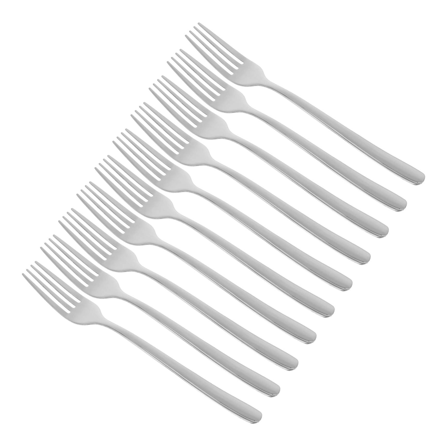 Cabilock 12-piece Silverware Set Stainless Steel Forks for Dinner Salad Dessert Cake for Home Restaurant Hotel Dishwasher Safe Heavy Duty Modern Design