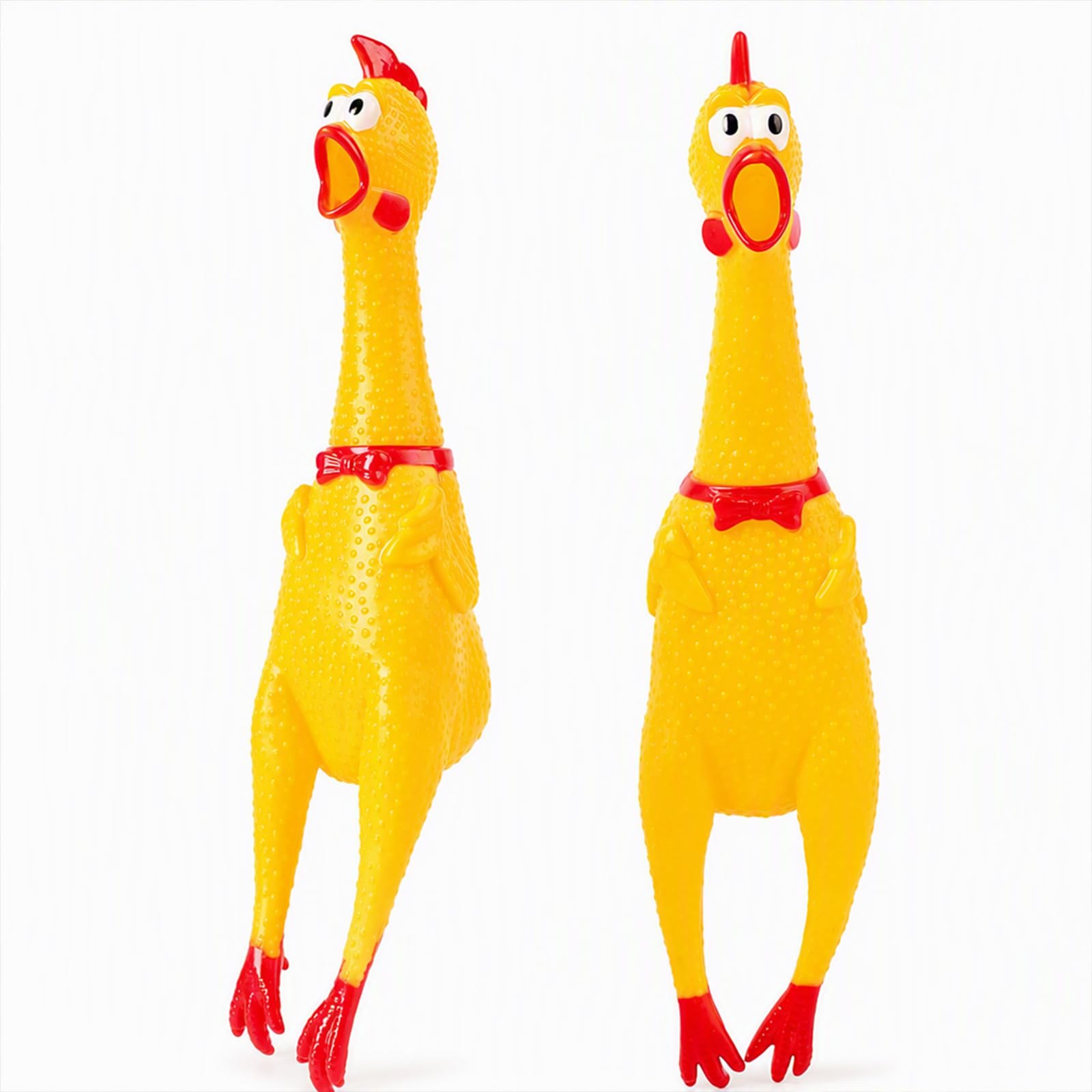 Dfiupdn 2 Pcs Giant Rubber Chicken, 16 cm Squeaky Chicken