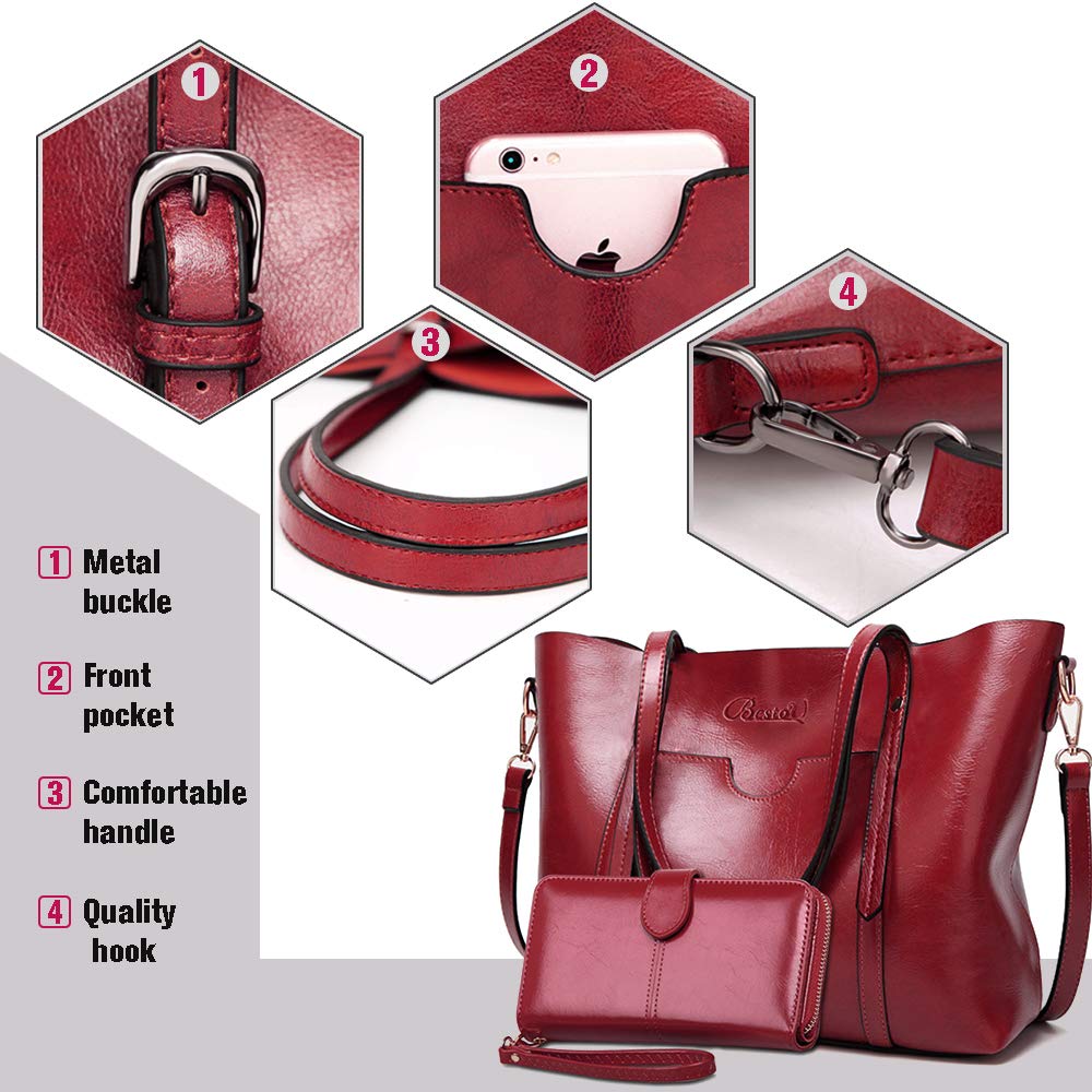 BestoU Torebka damska Shopper torba na ramię niebieska torba na ramię damska portfel torba do przenoszenia duża damska torebka Tote