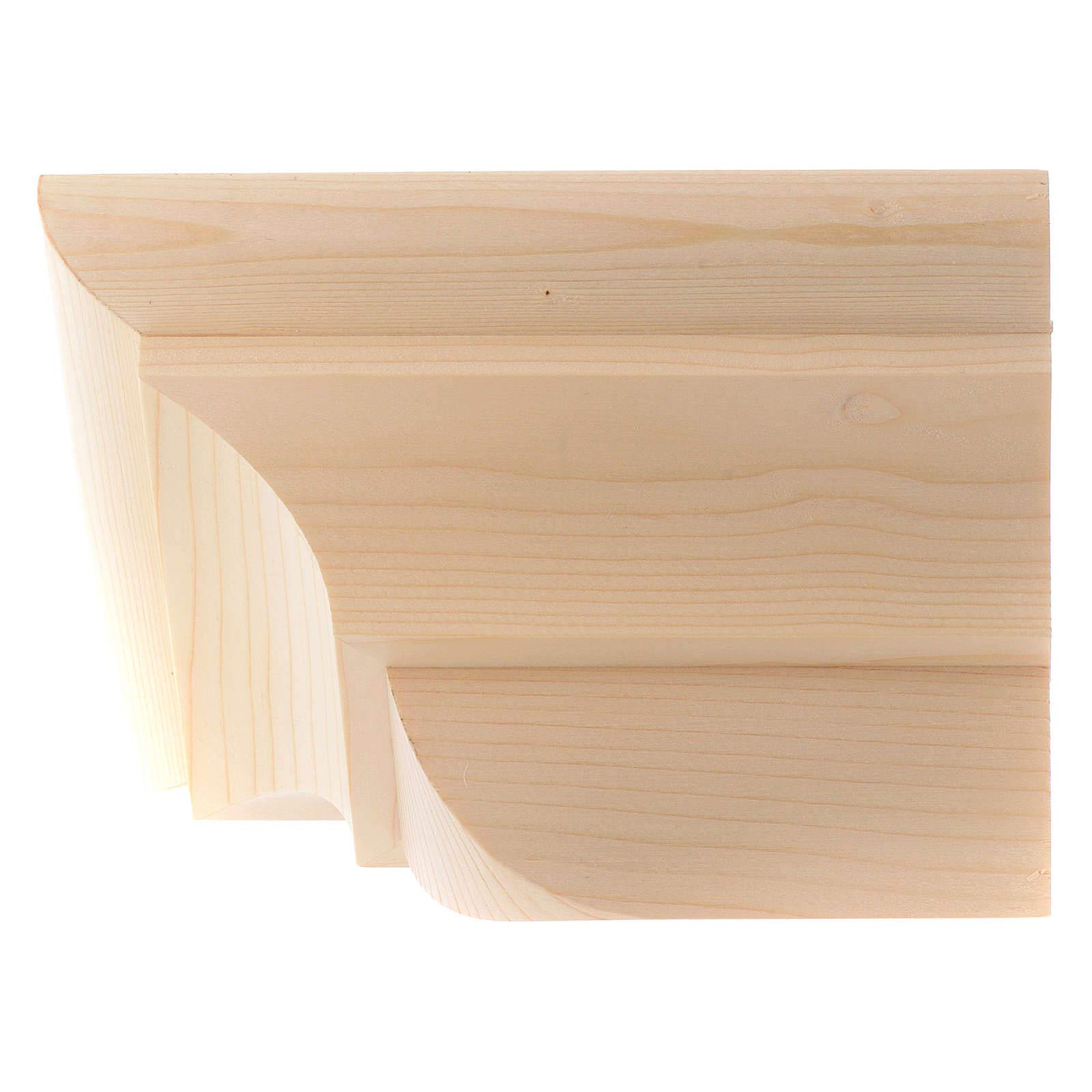 Holyart Ménsula Pared gótica de Madera Valgardena Encerada, 13 x 15 cm (5.12 x 5.91 Inc.)