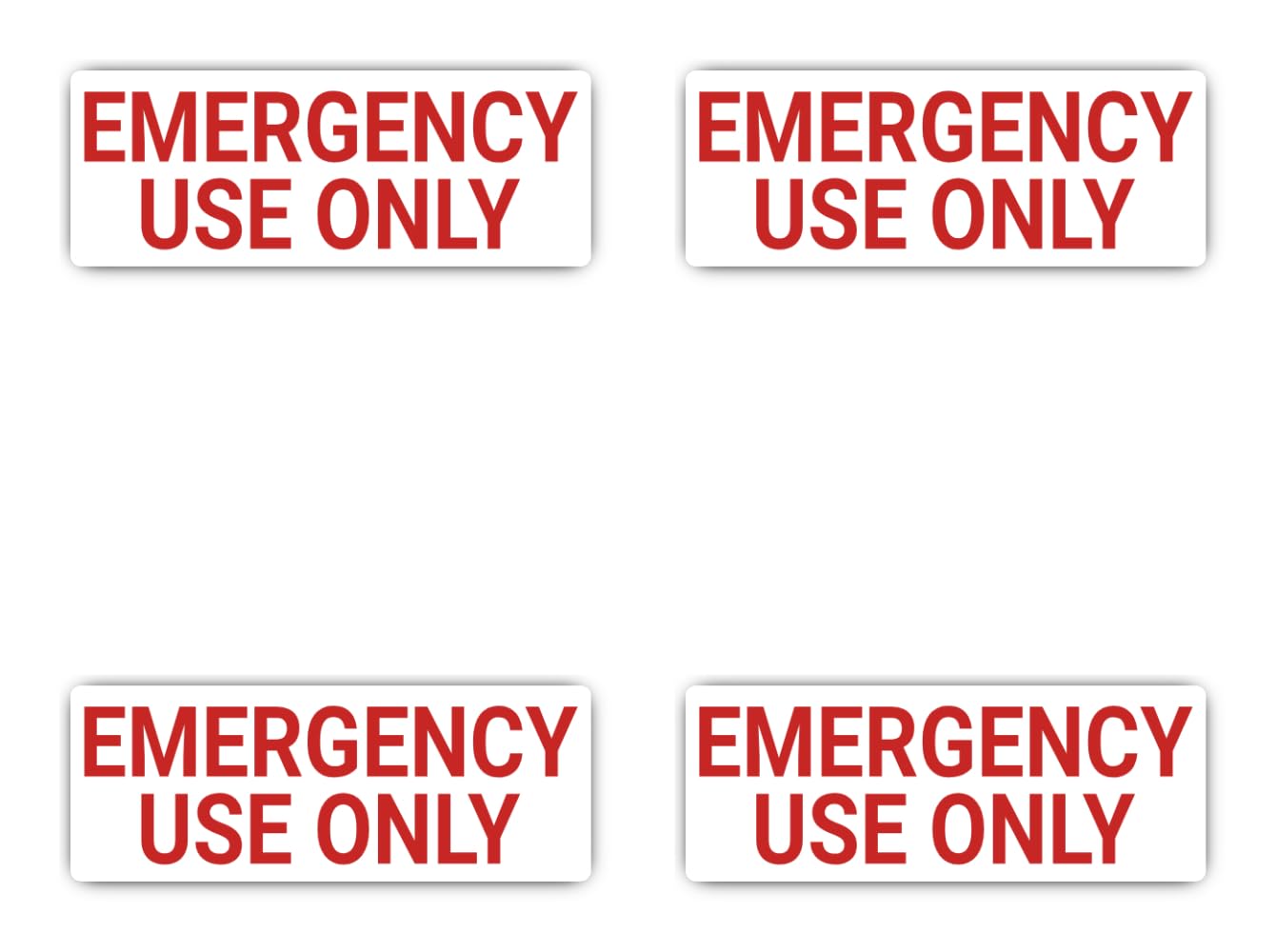 Havati Vibe Sticker. Emergency Use Only Aircraft Cockpit Safety Sticker 75 Mm Pack Of 4