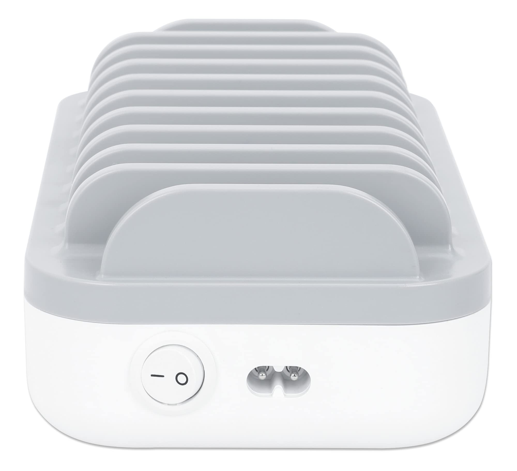 Manhattan Stazione di ricarica USB Power Delivery a 10 porte, 120 W, bianco/grigio
