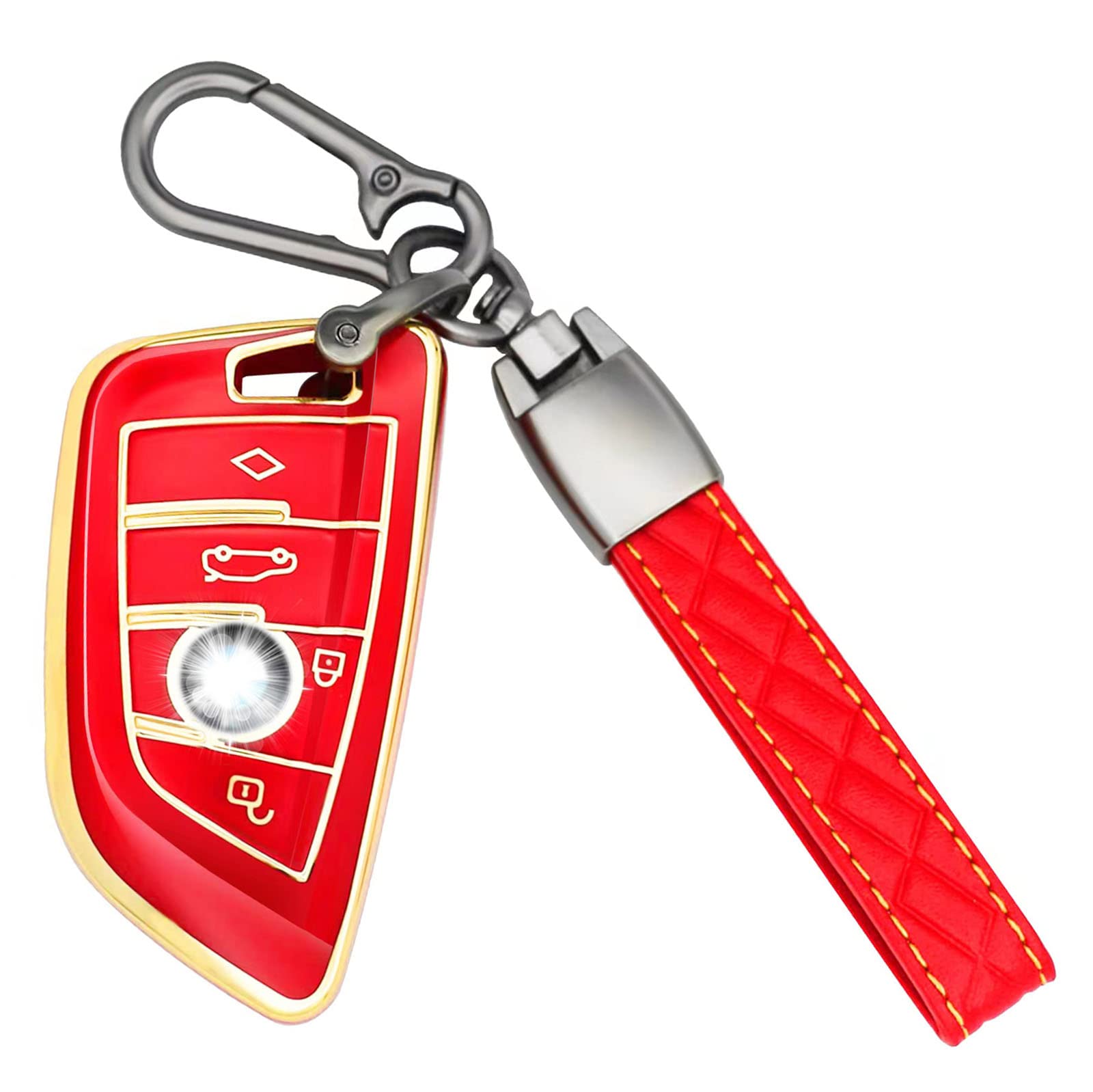 1 x Brand New Key Fob Case Cover with Protector Keychain Compatible wi