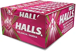Bala Halls Melancia Caixa Com 21 Unidades De 28g