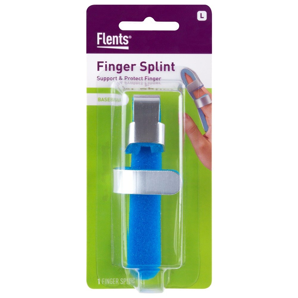 Flents Finger Splint, Two Sided Insty Splint, Large, Supports & Protects Injured Finger