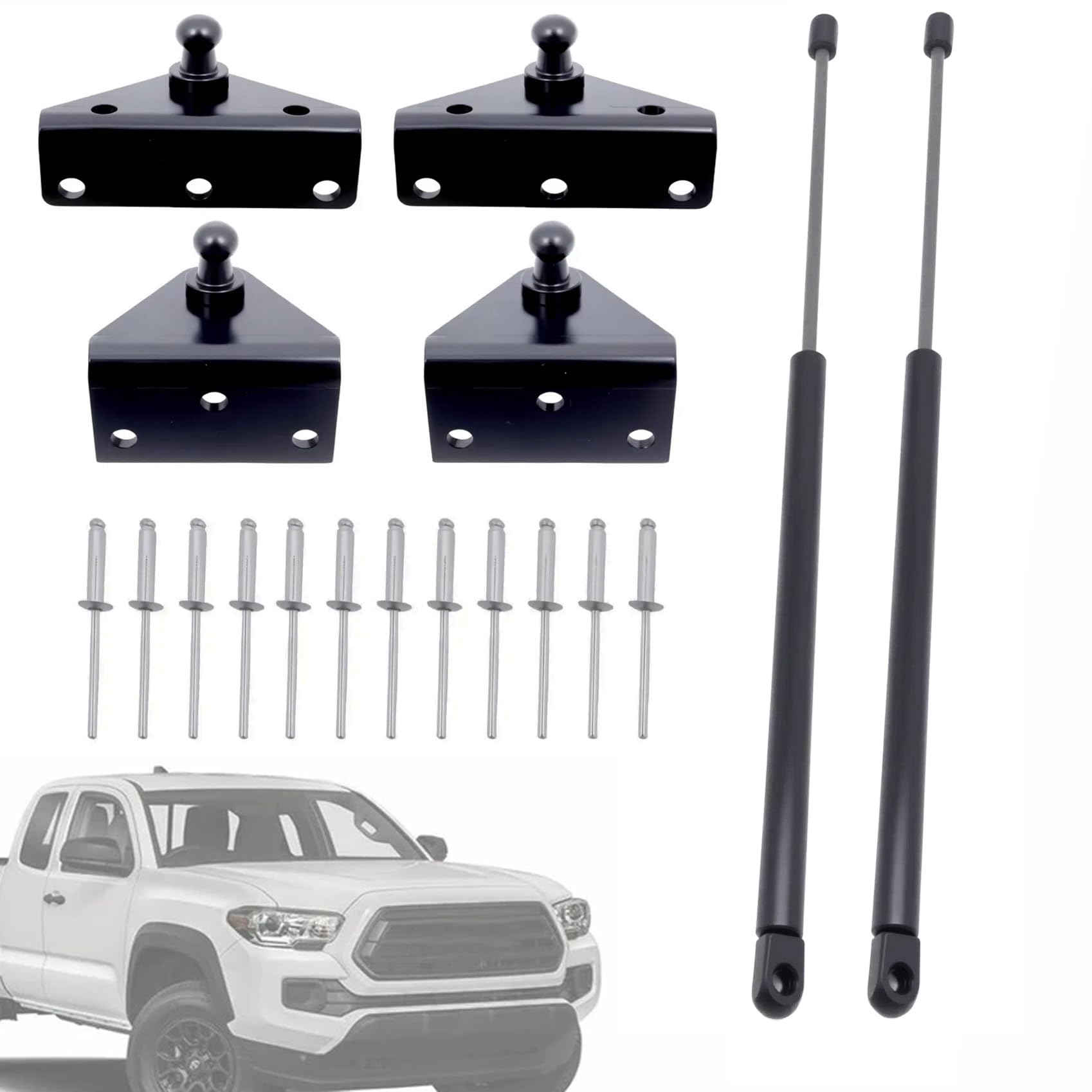 2PCS Front Hood Lift Supports Shock Strut Fits for 2016-2023 Toyota Tacoma, Compatible with 21-27015-02(with Mounting Bracket)