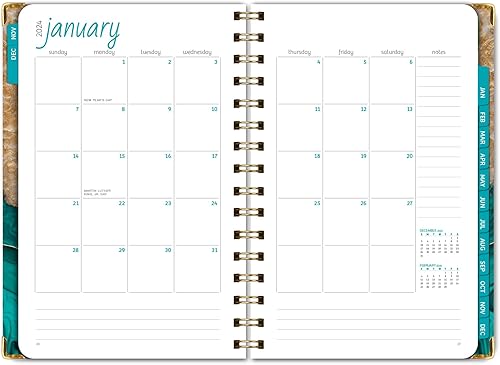 Miniatura 5 de Agenda 2024 de tapa dura (noviembre de 2023 a diciembre de 2024) Agenda diaria, semanal, mensual y anual de 8.5 x 11 pulgadas. Marcador, carpeta de