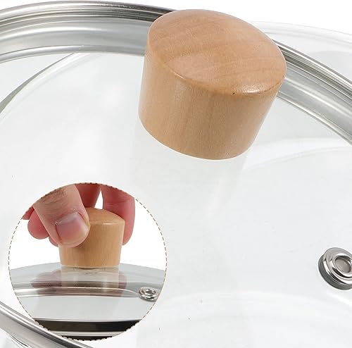 Miniatura 3 de Generic Cacerola transparente con tapa olla de cocina resistente a la estufa de 53 onzas olla de borosilicato a fuego lento para pasta fideos sopa