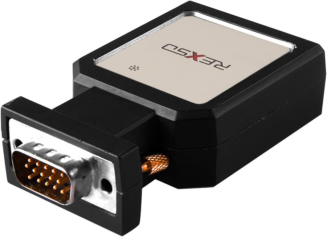 H2 1080P VGA to HDMI Converter Adapter with Mini USB& 3.5 mm Audio Port for PC/Laptop/DVD
