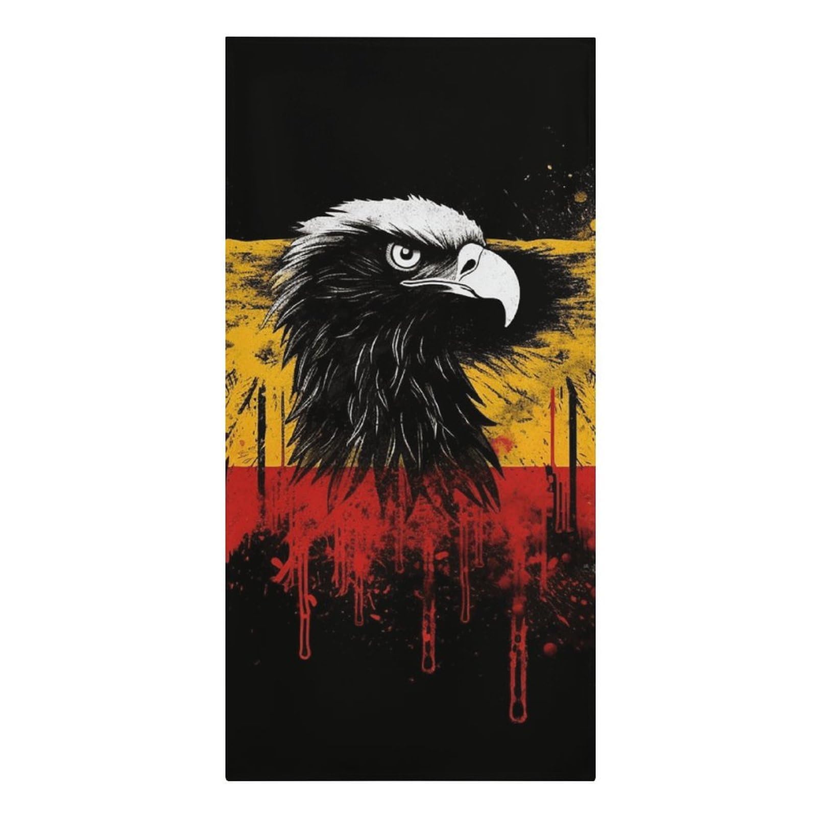 QMNLKH Germany Flag Eagle Beach Towel for Women, Large Microfiber Pool Towel for Men, Absorbent Swim Towels for Home, Lightweight Bath Towels for Camping, Yoga, 30.3"x61.4"