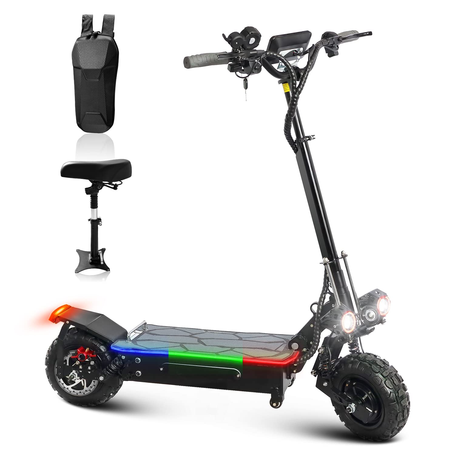 Buy Electric Scooter Adults with Seat, 5600W Dual Motor Scooter for