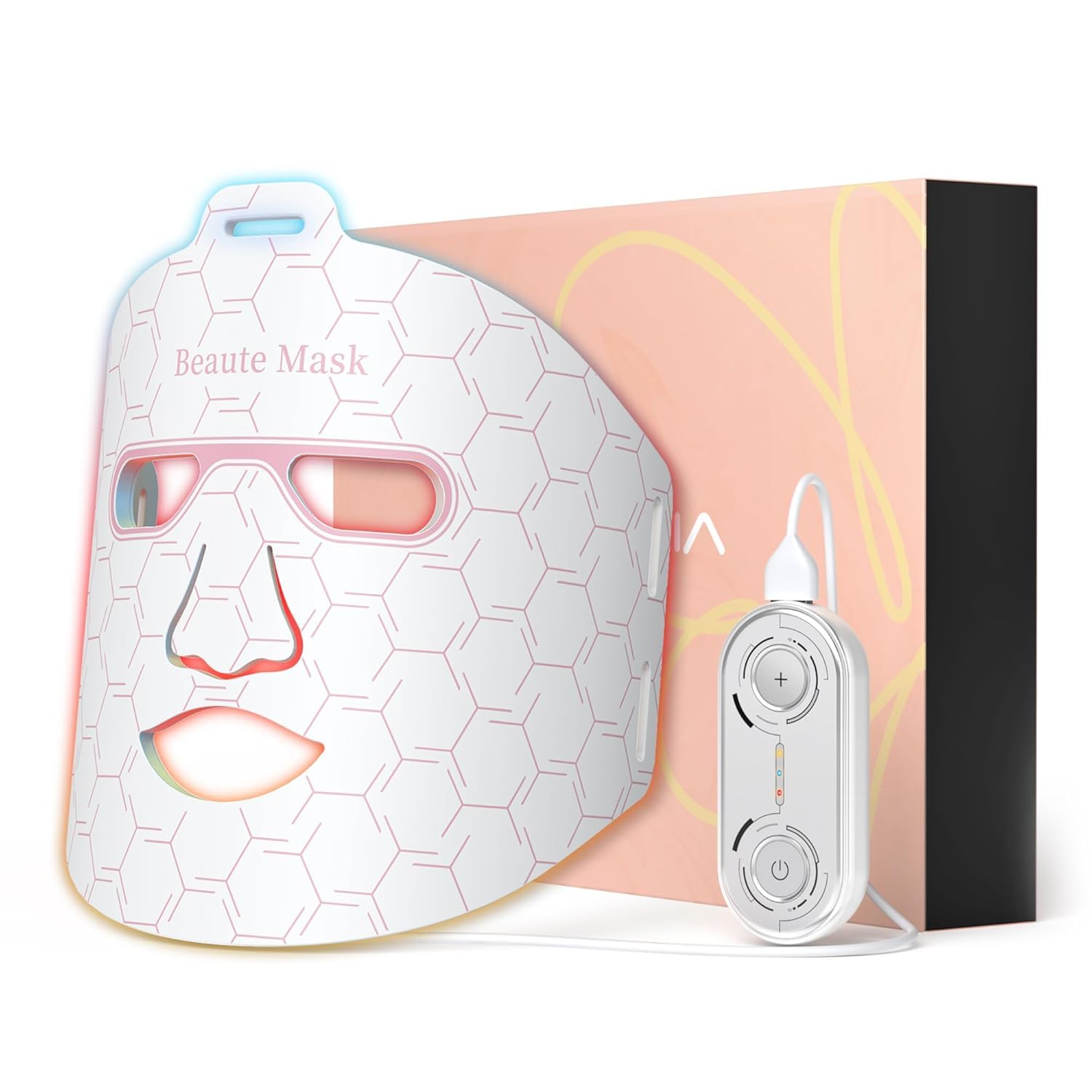 Red Light Therapy for Face LED Face Mask Infrared Light Anti-Aging 3 Modes for Blue Yellow LED for