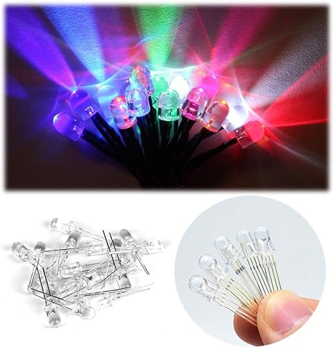 Miniatura 5 de 475 piezas de diodos emisores de luces LED de 0.118 pulgadas y 0.197 pulgadas (0.118 in) y 0.197 in, kit surtido de diodos de lámpara LED redondos