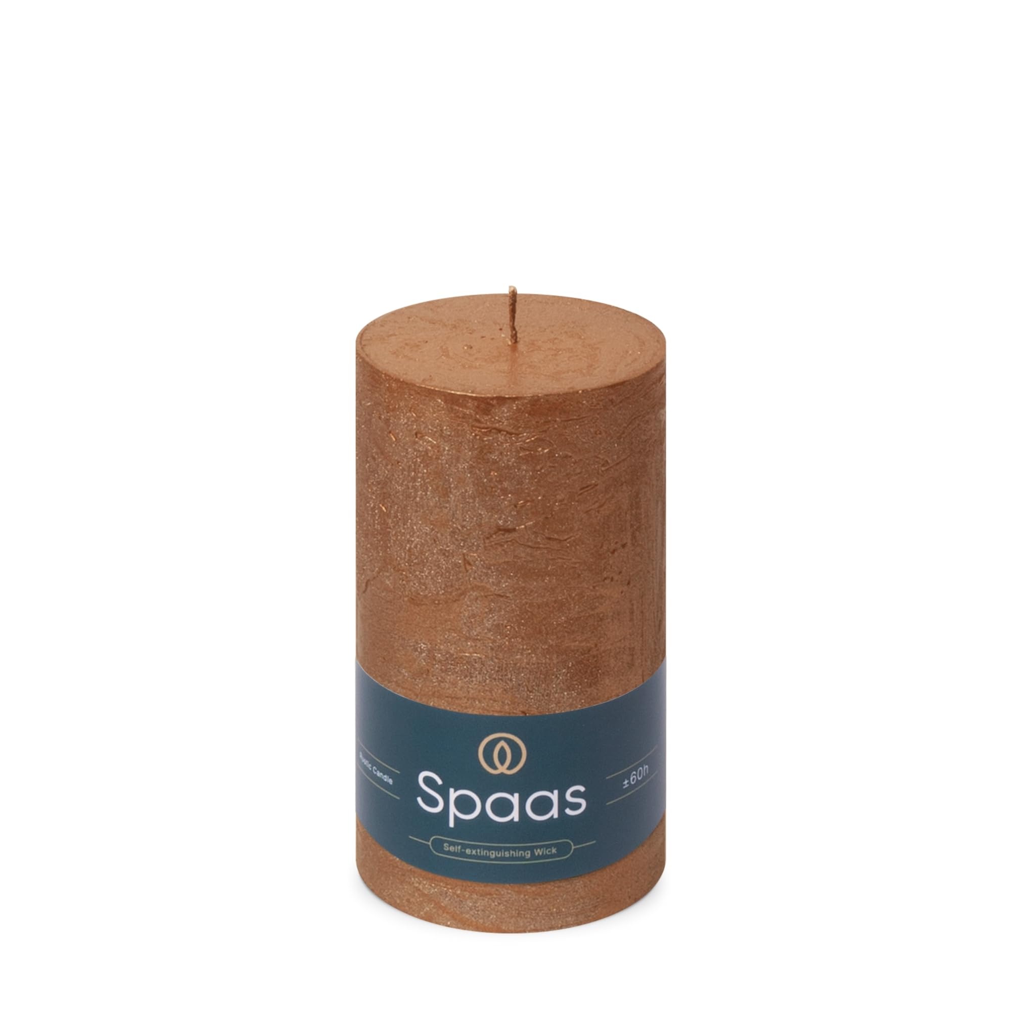 Spaas Metallic Pillar Candle 70/130 mm, Bronze