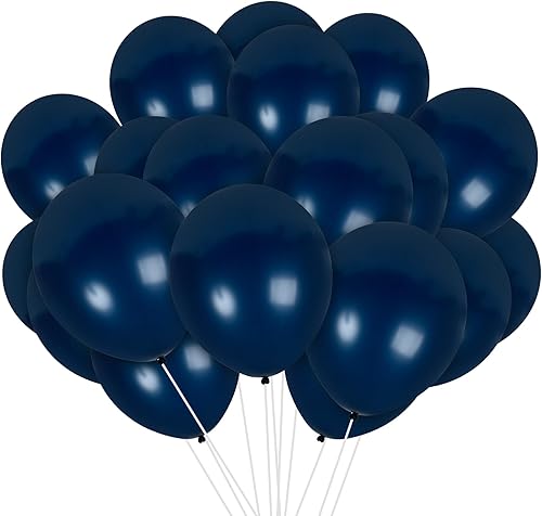 Miniatura 3 de Treasures Gifted Paquete de 36 globos brillantes de color azul bebé de 12 pulgadas, globos azul polvoriento, globos de látex azul pastel, globos