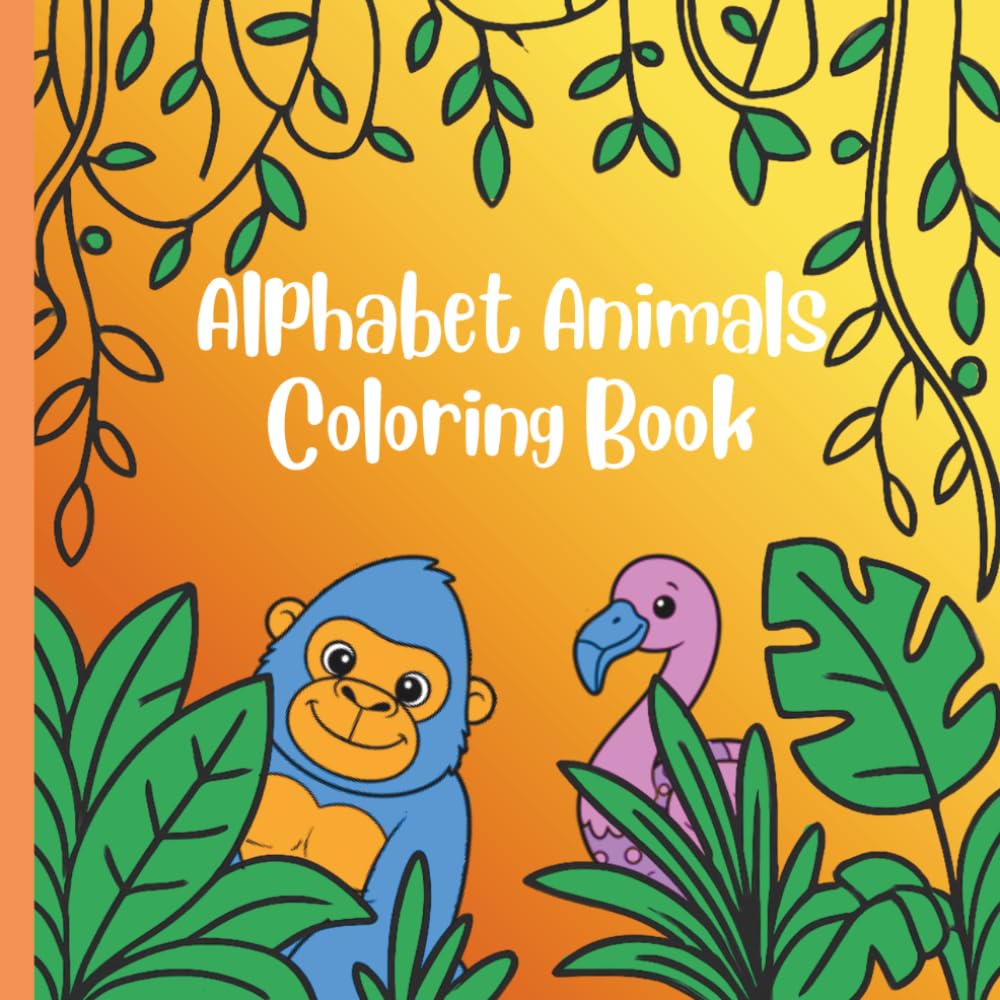 Alphabet Animals Coloring Book: Educational Coloring Ages 3-10