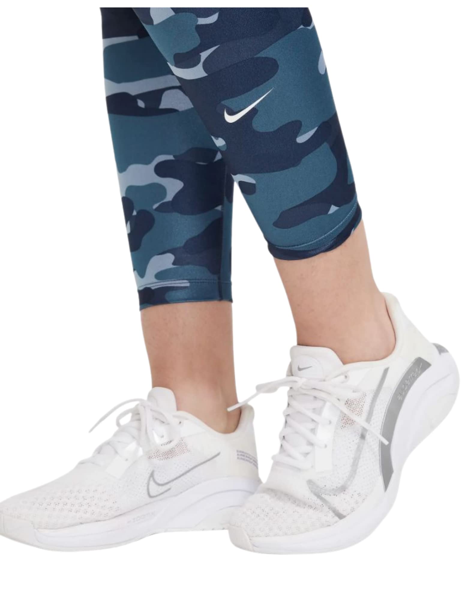 NIKE W NK ONE DF CAMO MR TGT - Leginsy Kobiety