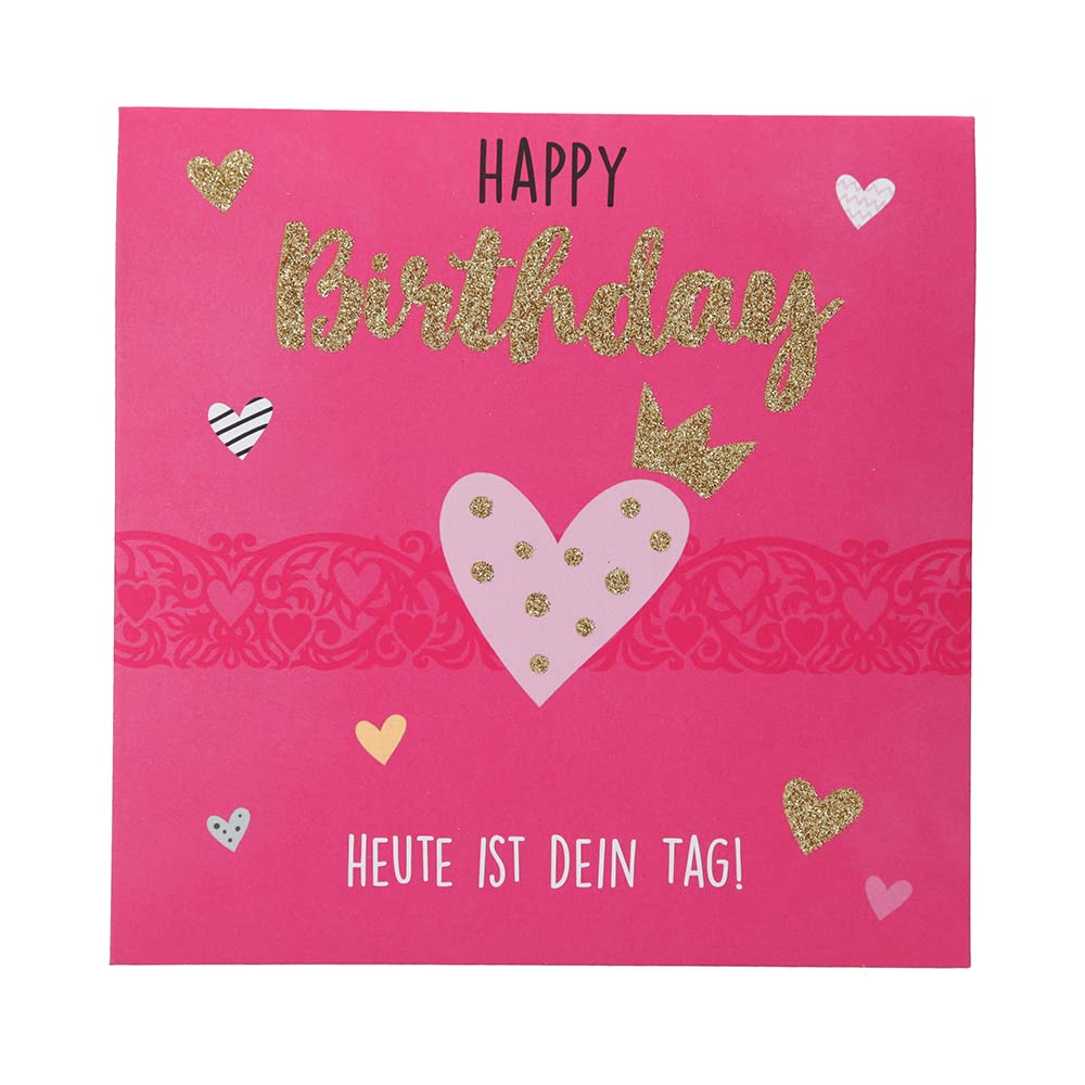 Depesche 11515-030 - Tarjeta De Felicitación De Cumpleaños Con Número 18 (15 ,5 X 15,5 Cm), Diseño Con Texto En El Interior