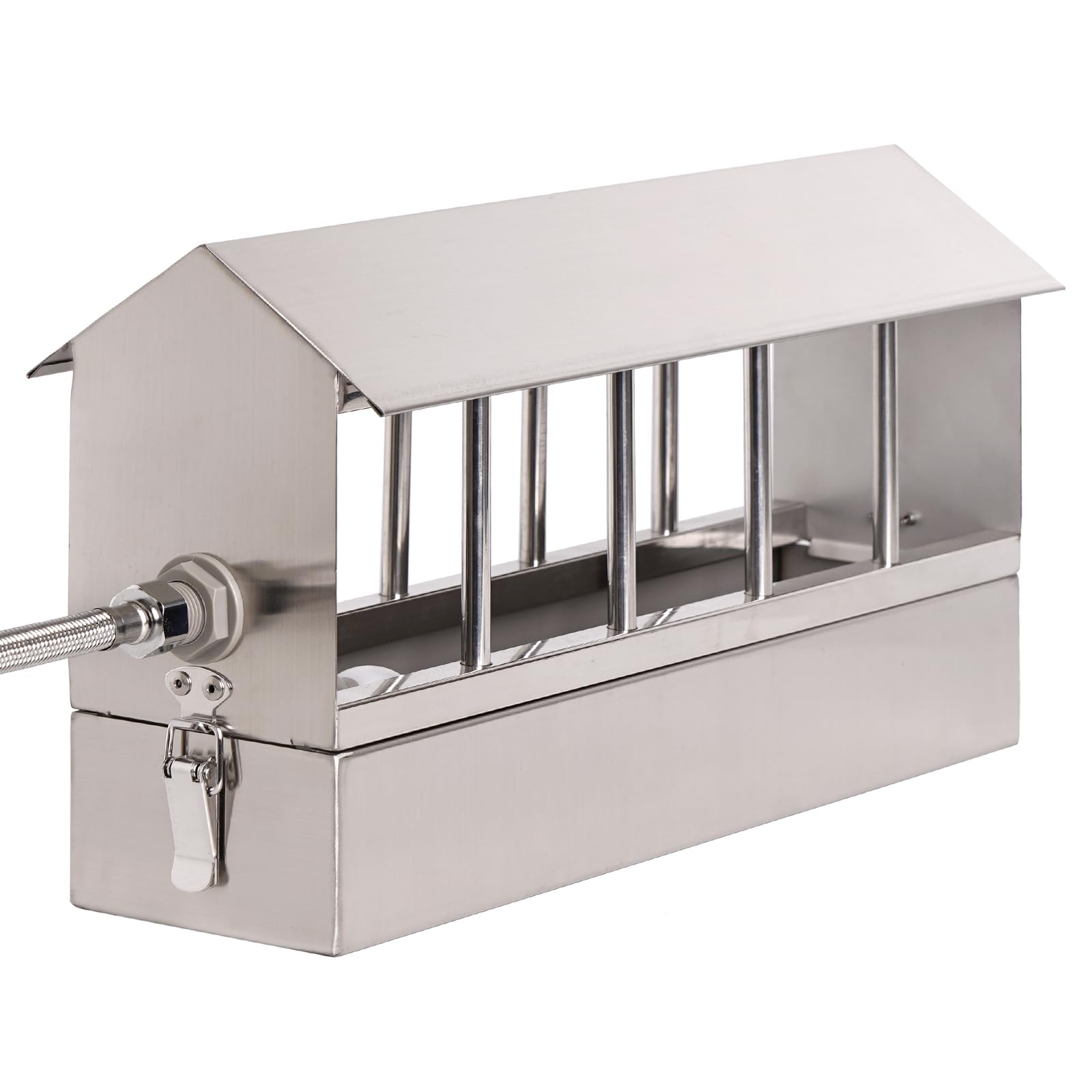 Abbeveratoio Automatico per Polli, Distributore D'Acqua Per Piccioni in Acciaio Inox con Valvola a Galleggiante Fontana di Abbeveratoio per Pollo Anatra Oca Piccione Quaglia