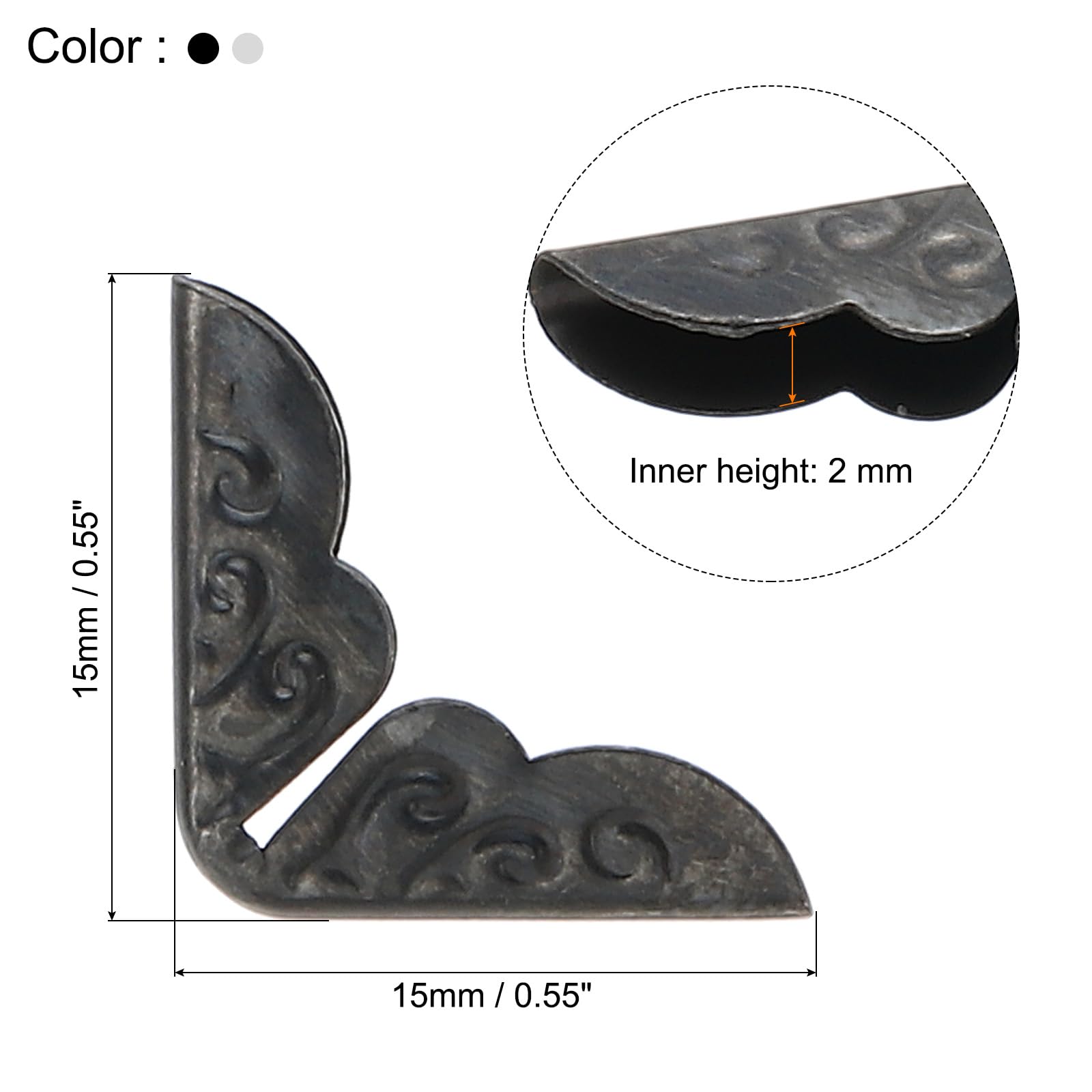 PATIKIL 15mm Metal Book Corners - Image 2