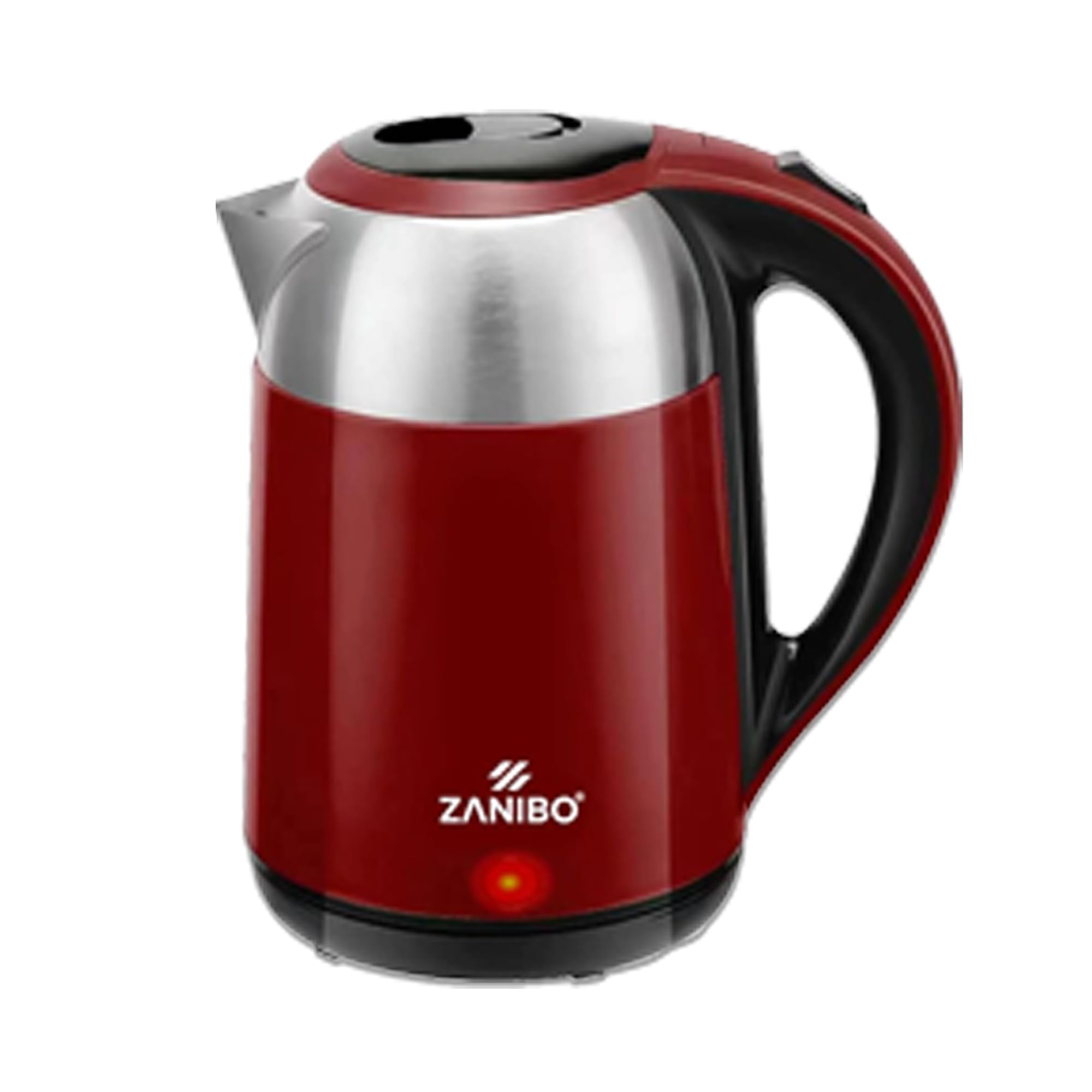 Zanibo | Since 1997-1500W Cordless Electric Kettle, 1.8L, Stainless Steel Heating Element, Thermostat Control Protection, Fast Boil, Auto Shut-Off for Safety | Maroon-picture-32
