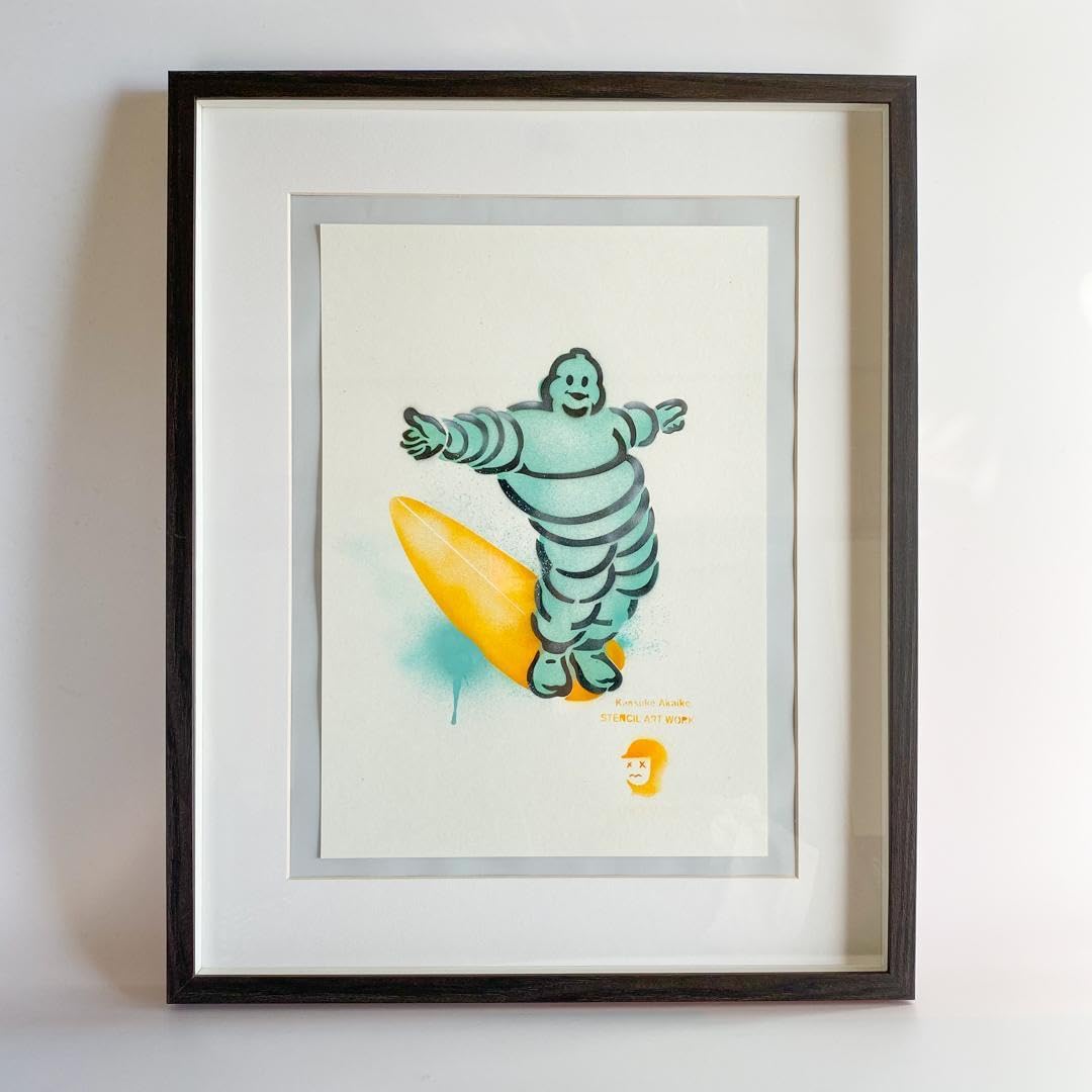 kansuke akaike ステンシルアート ミシュランマン surf Amazon.co.jp: kansuke akaike ステンシルアート ミシュランマン