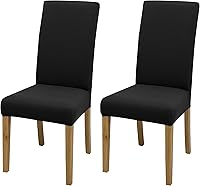 Vista 68 de Fundas para sillas de comedor, juego de 2 fundas para sillas de comedor o cocina, lavables, protectoras, para sillas Parsons, para el hogar, Beige