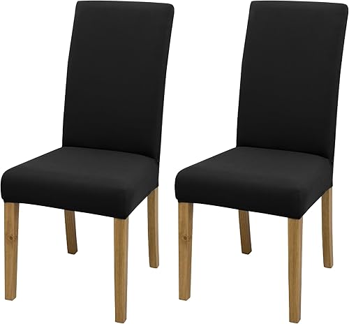 Miniatura 75 de Fundas para sillas de comedor, juego de 2 fundas para sillas de comedor o cocina, lavables, protectoras, para sillas Parsons, para el hogar