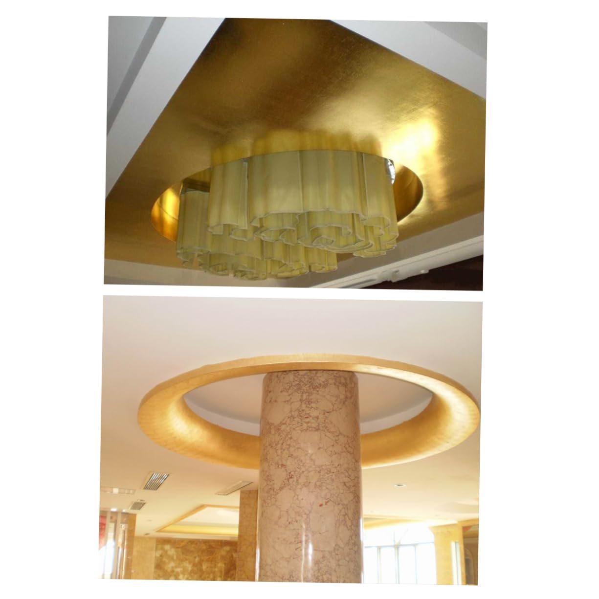 ULDIGI 5.5 Inch Imitation Papers 100 Sheets Leaf Sheets Gold Foil for Wall Art Craft Supplies