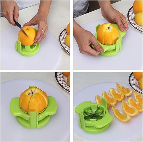 Miniatura 4 de Cortador de limón de 8 cuñas, amarillo, policarbonato, plástico, acrilonitrilo butadieno estireno, acero inoxidable