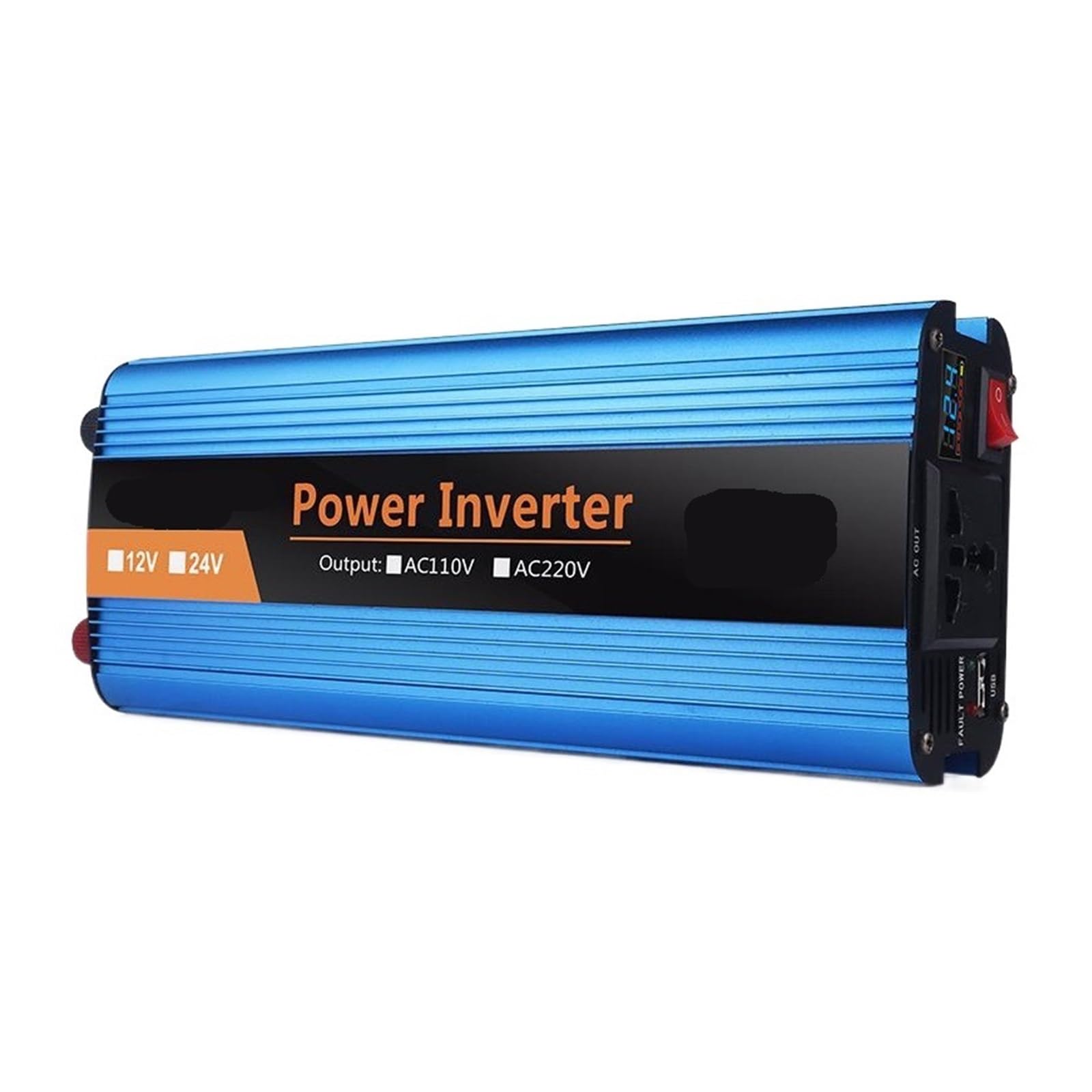 Convertitore solare fotovoltaico da 12V/24V a 220V/220V for veicoli e abitazioni(Withdigitaldisplay2000W/48V)