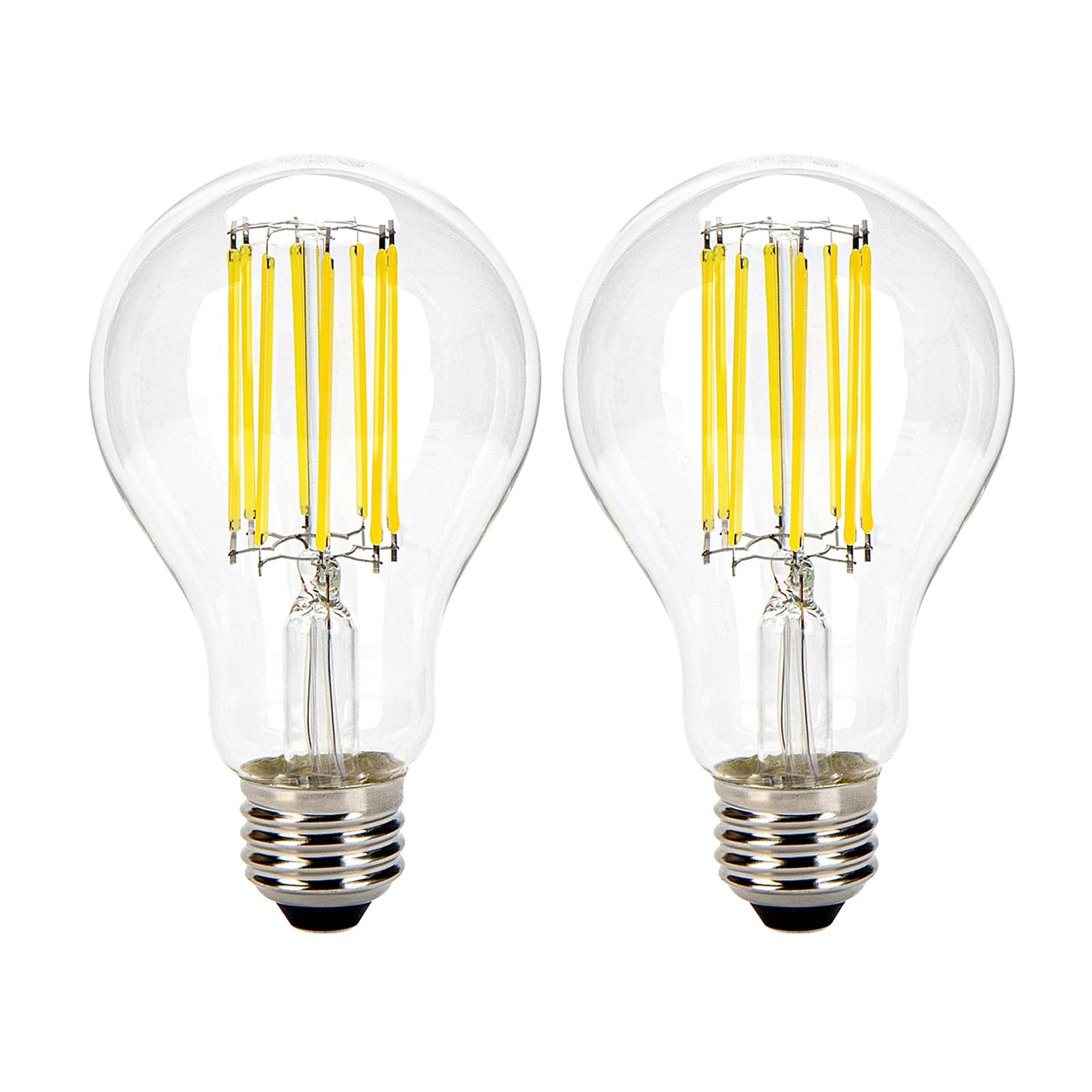 LEDフィラメント電球 白熱電球100W相当 E26口金エジソン電球 11W昼白色A70 5000k 1500lm 調光対応 クリア 高輝度 広配光(2個入)