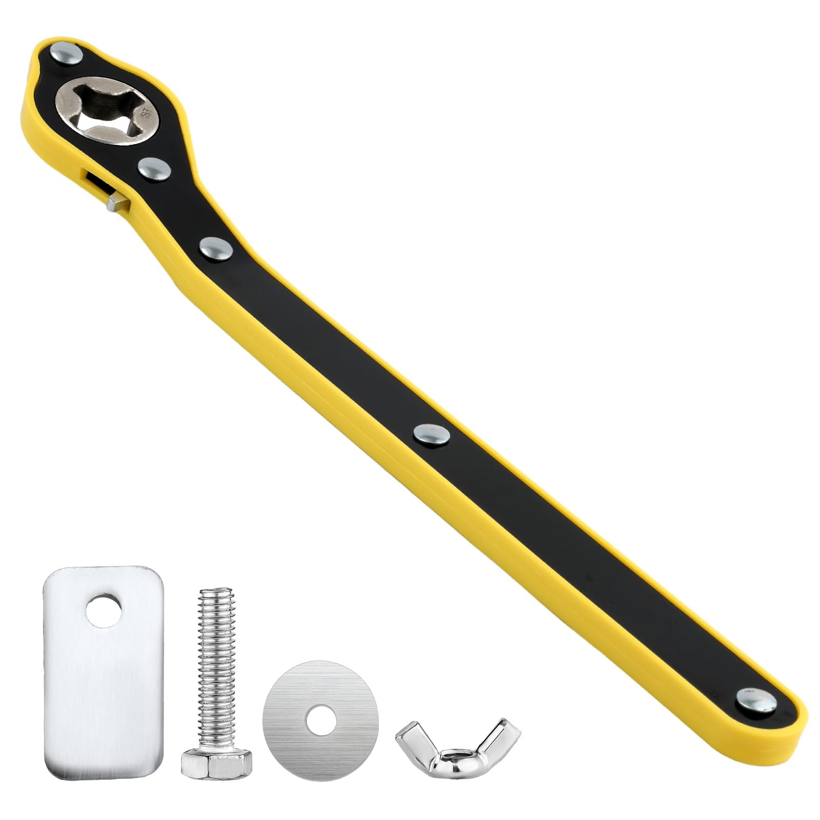 Auto Labor-Saving Jack Ratchet Wrench, Lug Wrench for Tire Jack with Long Handle 360°Scissor Jack Wrench Kit Car Jack Wrench Wheel Tire Wrench for Motorcycle Car SUV