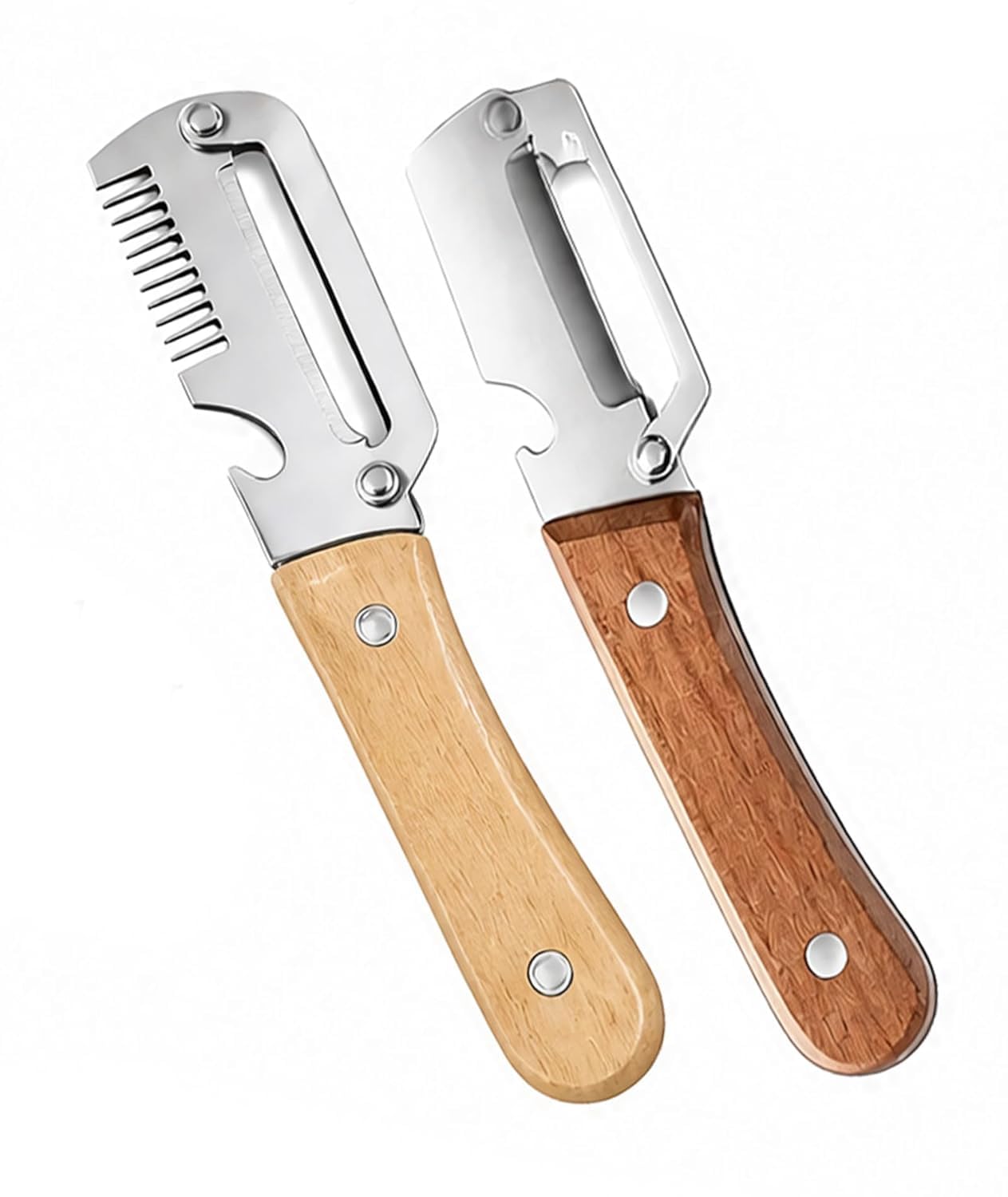 2 in 1 Vegetable Peeler with Bottle Opener for Kitchen | Stainless Steel Fruit & Vegetable Peeler | Multi Functional Potato Peeler, Carrot Peeler & Kitchen Tool-image-3
