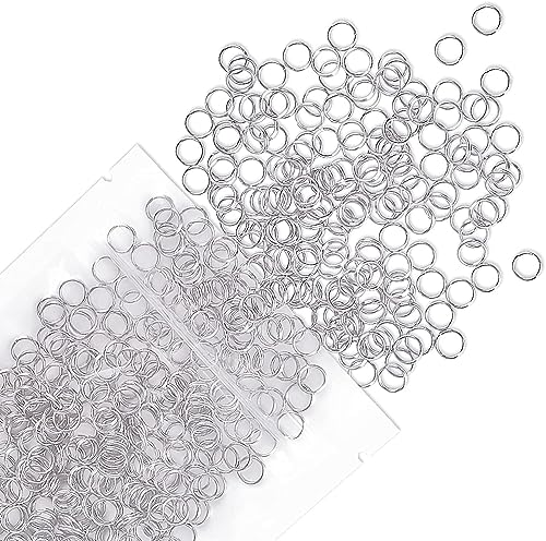 Generic PULABO 500 Pcs 6 Mm Double Loops Split Jump Rings Mini Metal Ring Connectors for Jewelry Necklaces Bracelet Earrings and Crafts Ornament Creative