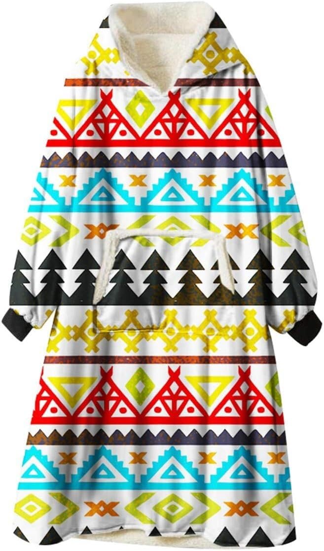 Couverture sweat à capuche en microfibre chaude et isolante avec motif triangle