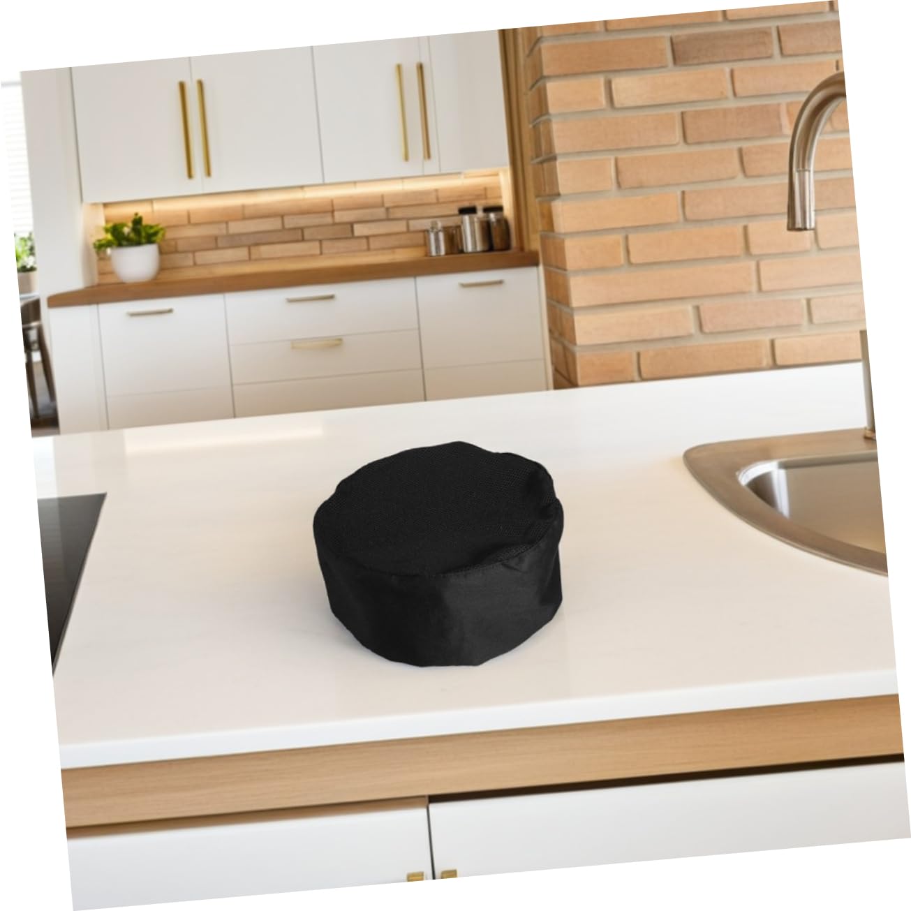 BESTYASH 6 Gorros de Chef Negros Ajustables de Algodón Malla Transpirable para Cocina Profesional y Servicio de Alimentos en Cocina