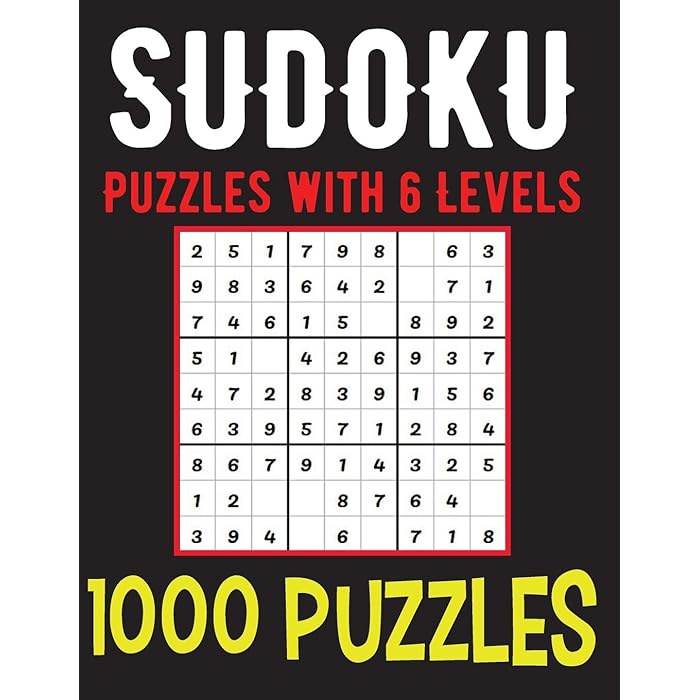 Buy 1000 Sudoku Puzzles with 6 Levels A MindBlowing Challenge Easy to